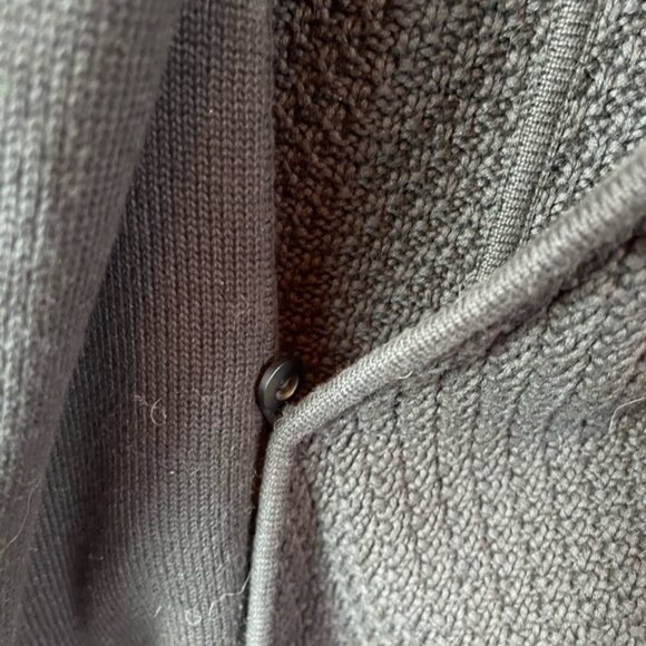 Lululemon Post Practice Cardigan Knit Sweater Pockets Snap Oversized Top Black S - Picture 11 of 15